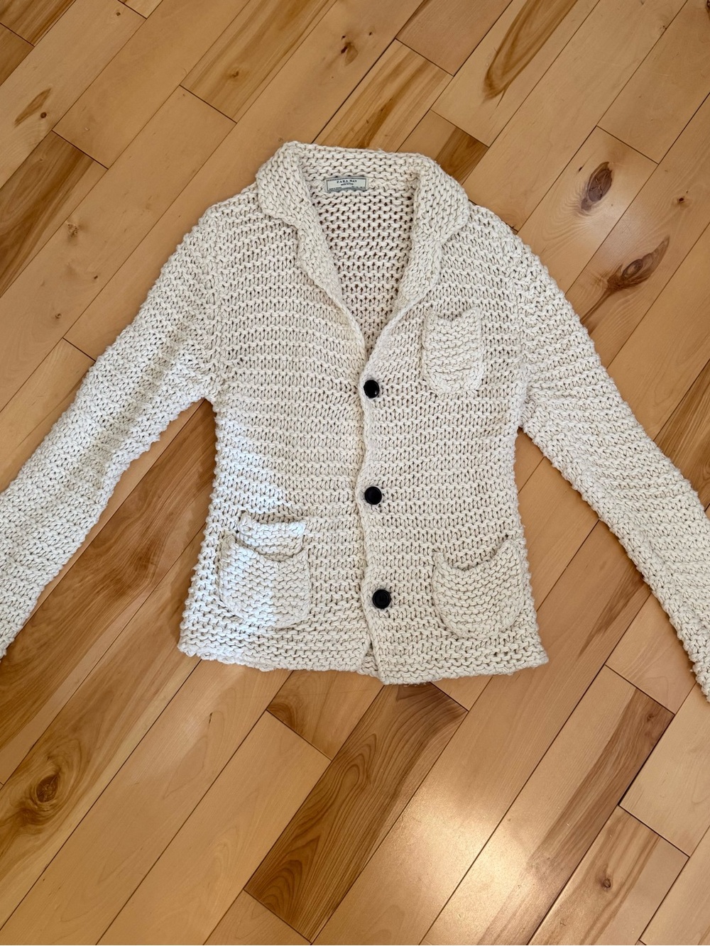 Zara Man fisherman’s knit cardigan